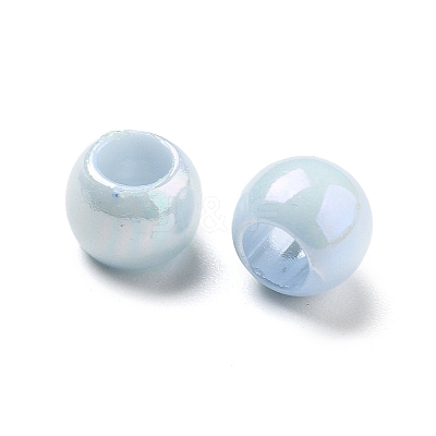 UV Plating Rainbow Iridescent Acrylic Beads LS-PACR-D300-01H-1