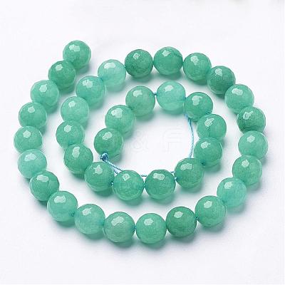 Natural White Jade Gemstone Bead Strands G-D610-10mm-1