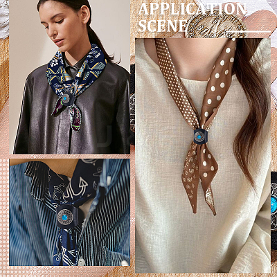 Flower Imitation Leather Scarf Clips AJEW-WH20001-16A-02-1