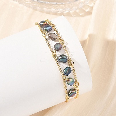 Brass Cable Chains Bracelets BJEW-JB14220-02-1