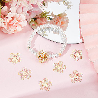 50Pcs Rack Plating 304 Stainless Steel Filigree Joiners STAS-BBC0002-48-1