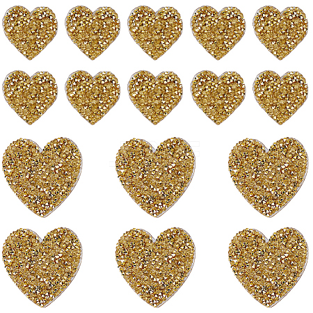 20Pcs 2 Styles Glitter Resin Hotfix Rhinestone DIY-CY0002-36A-1
