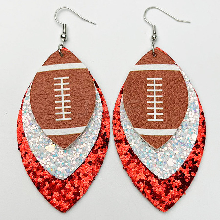 Synthetic Leather Dangle Earrings FS-WG9193E-10-1