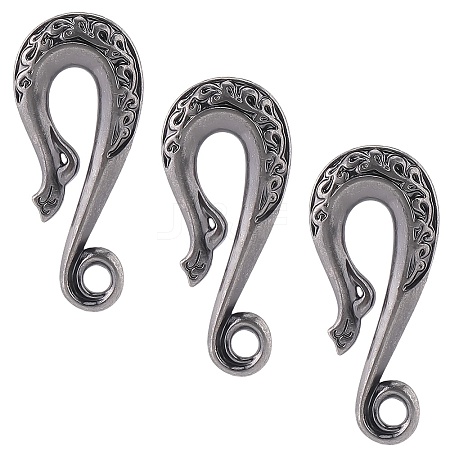 3Pcs Alloy S-Hook Clasps FIND-CP0003-47AS-1