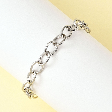 Brass Cable Chains Bracelets for Women BJEW-JB12782-1