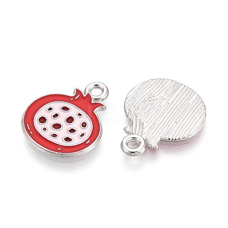 Fruit Alloy Enamel Charms PALLOY-S058-01P-14-1