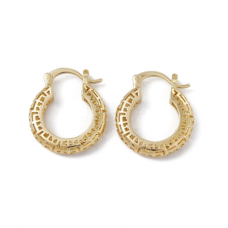 Brass Hoop Earrings for Women EJEW-M213-43G-1