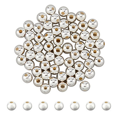 DICOSMETIC 60Pcs 925 Sterling Silver Beads STER-DC0001-09B-1