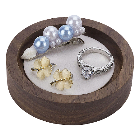 Walnut with Velvet Jewelry Plates for Necklace ODIS-WH0038-184B-01-1