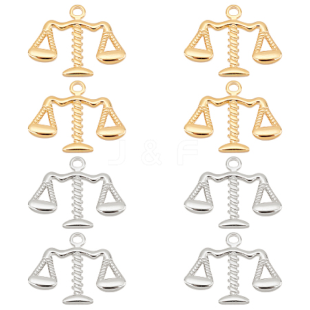 8Pcs 2 Colors 304 Stainless Steel Pendants STAS-UN0038-33-1