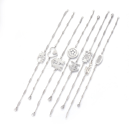 Tarnish Resistant 304 Stainless Steel Link Bracelets BJEW-E347-P-1