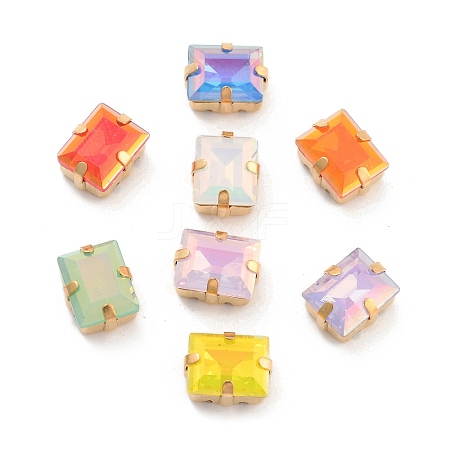 Rectangle Opal Sew On Rhinestones RGLA-G024-05A-G-1