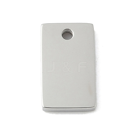 304 Stainless Steel Mirror Polished Finish Stamping Blank Tag Charms STAS-D365-07P-1