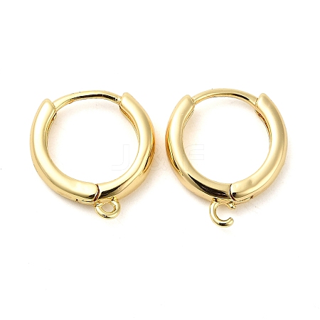 Brass Hoop Earrings LS-EJEW-K083-33G-1