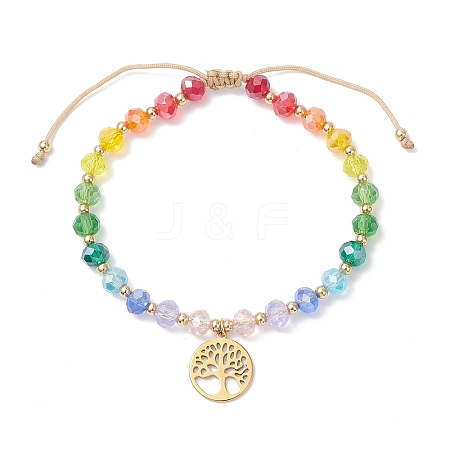 304 Stainless Steel Charm Bracelets BJEW-JB12828-02-1