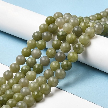 Natural Green Jade Beads Strands G-K340-A02-03-1