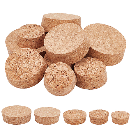 10Pcs 5 Styles Cork Bottle Stoppers AJEW-NB0006-07-1