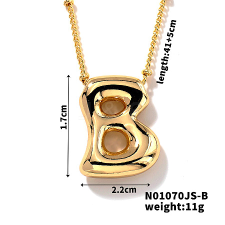 Simple and stylish copper pendant necklace with 26 English letters GF2554-2-1