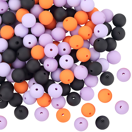 Rubberized Style Imitated Silicone Acrylic Beads MACR-PA0001-06B-04-1