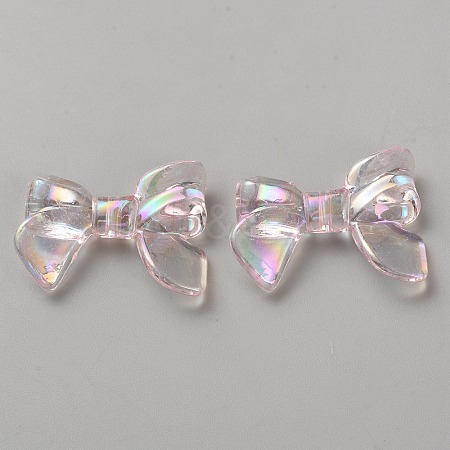 UV Plating Iridescent Transparent AB Color Plated Acrylic Beads TACR-WH0029-01F-1