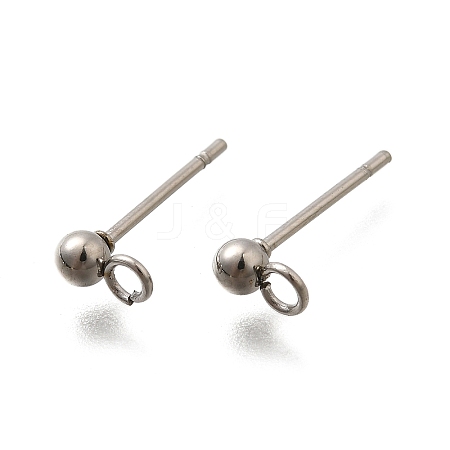 201 Stainless Steel Stud Earring Findings STAS-R156-01P-02-1