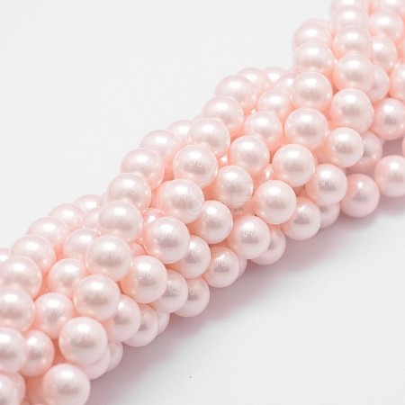 Shell Pearl Bead Strands X-BSHE-L025-06-8mm-1