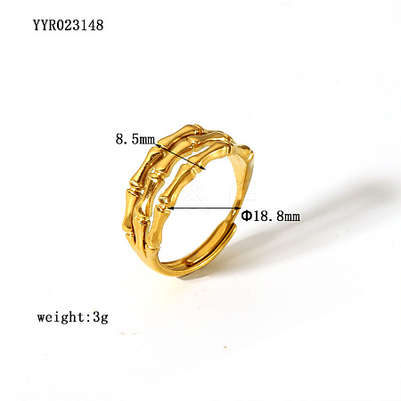 Stainless Steel Adjustable Rings for Women XT8203-2-1