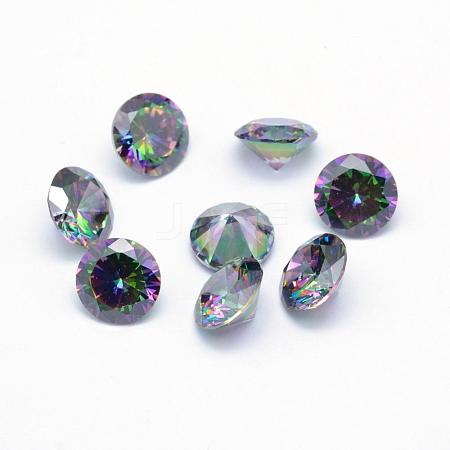 Cubic Zirconia Pointed Back Cabochons ZIRC-M002-5mm-010-1