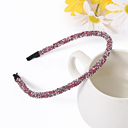 Rhinestone Narrow Hair Bands for Women Girls PW-WG822C0-03-1