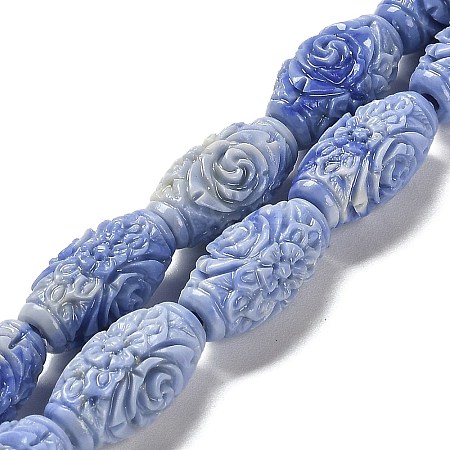 Synthetic Shell Dyed Carved Beads Strands SHEL-D081-03A-1