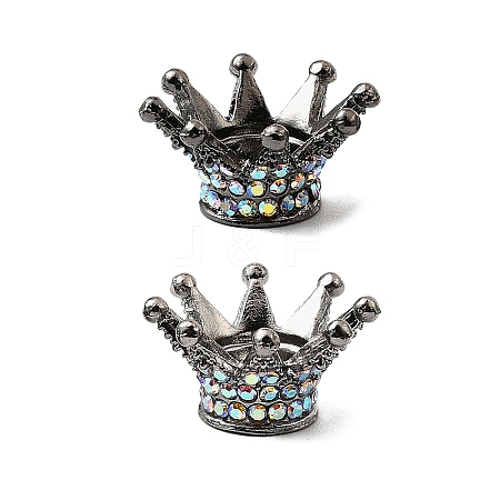 Alloy Rhinestone Crown Beads FIND-NH0001-19B-1
