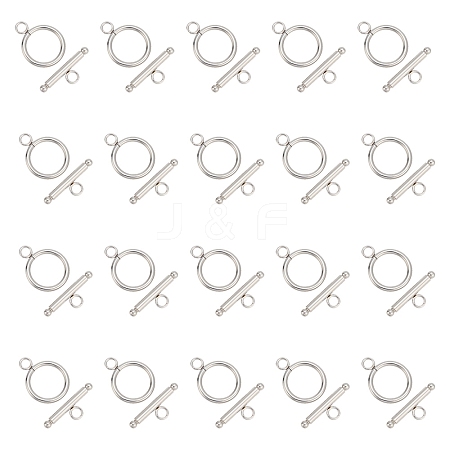 Tarnish Resistant 304 Stainless Steel Toggle Clasps X-STAS-K148-01P-1