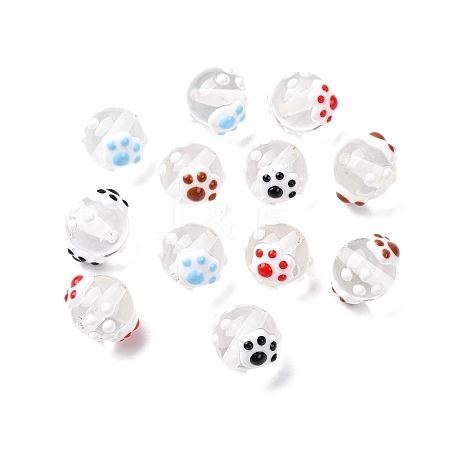 Transparent Resin Enamel Beads RESI-G119-07-1
