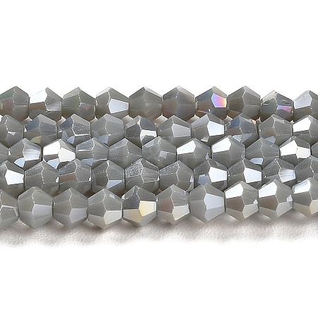 Opaque Solid Color Electroplate Glass Beads Strands LS-GLAA-F029-P4mm-A14-1