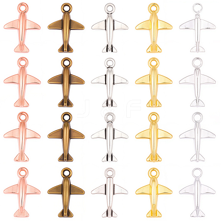 100Pcs 5 Colors Tibetan Style Alloy Pendants TIBEP-SC0003-57-1