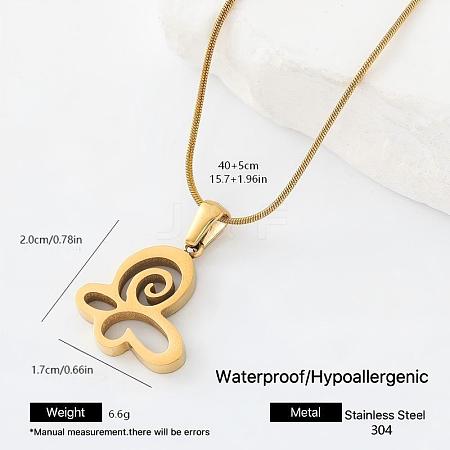 304 Stainless Steel Pendant Necklaces for Women QS1724-3-1
