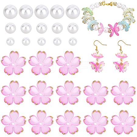 120Pcs Acrylic Bead Caps OACR-PA0002-13A-1