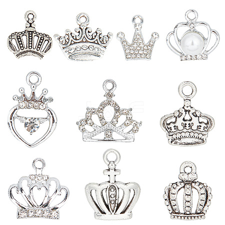 60Pcs 10 Style Alloy Pendants FIND-SC0005-21-1