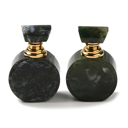 Natural Moss Agate Dropper Perfume Bottles DJEW-H010-04G-04-1