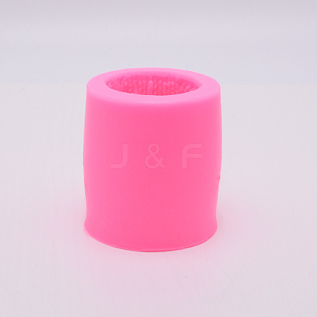 Wool Pattern Column Silicone Candle Molds LS-DIY-WH0175-60-1