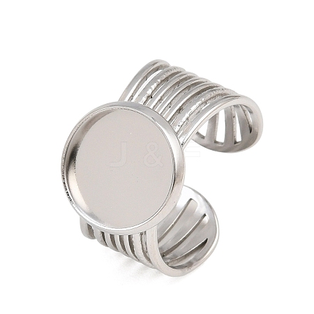 304 Stainless Steel Cuff Ring Components SA-CBA82C8-03C-P-1