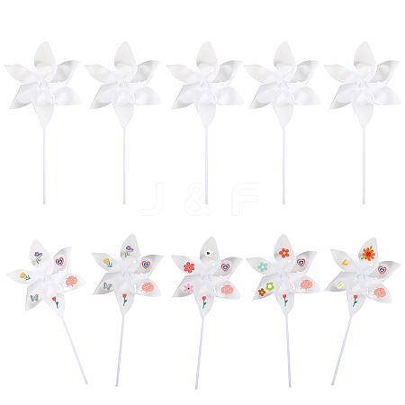 10Pcs DIY Craft Paper Windmill DIY-CP0013-51-1