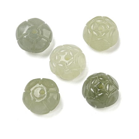 Natural Nephrite Jade/Hetian Jade Carved Beads G-H036-01-1