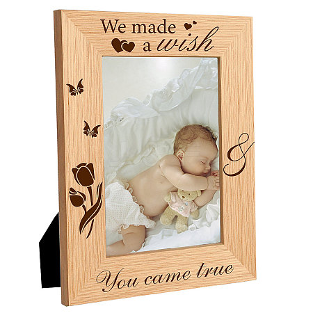 Natural Wood Photo Frames DIY-WH0247-019-1