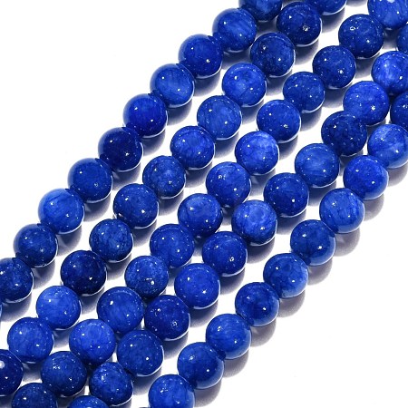 Natural Mashan Jade Round Beads Strands G-D263-6mm-XS08-1