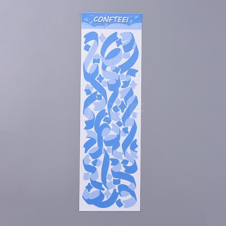Ribbon Pattern Decorative Stickers Sheets DIY-L037-F04-1