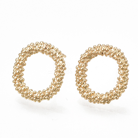 Brass Stud Earrings KK-S348-366-1