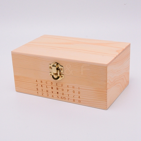 Rectangle Unfinished Wooden Box OBOX-WH0005-05-1