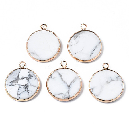 Natural Howlite Pendants G-Q998-010H-1