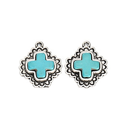 Synthetic Turquoise Pendants PW-WG50367-03-1